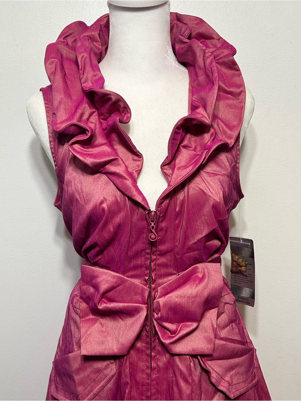 New! Samuel Dong Dupioni Bubble Dress Womens Size Small - Picture 4 of 16